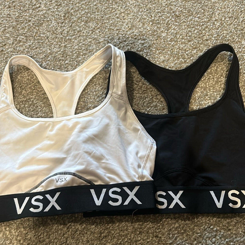 2 Victoria’s Secret sports bras.